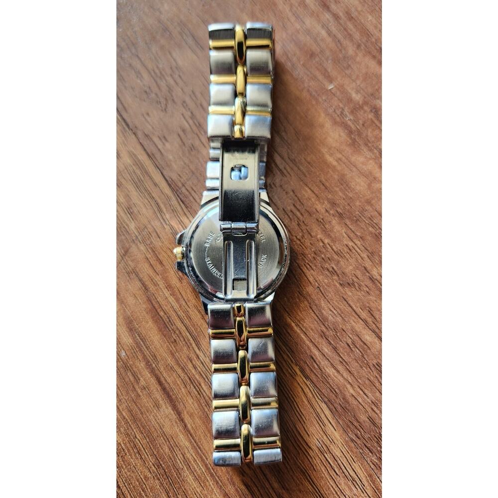 Womens Precision Gruen Watch 25mm Silver Gold tone Crystals - Picture 2 of 4
